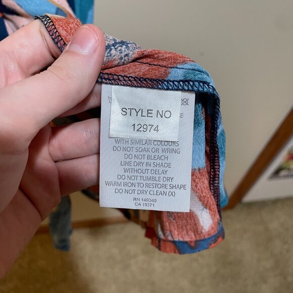 Rolla's Eve Painted Tulip Button Front Midi Dress - Picture 14 of 14